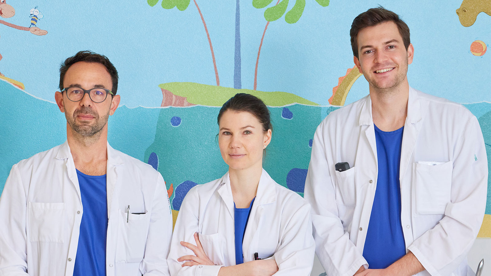 Photo of the three-person pediatric neurosurgery team